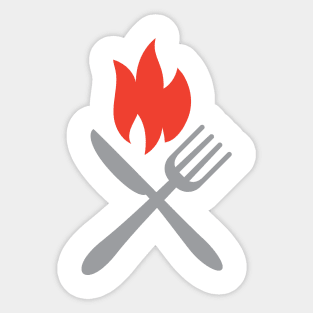 Crossed Forks Sticker